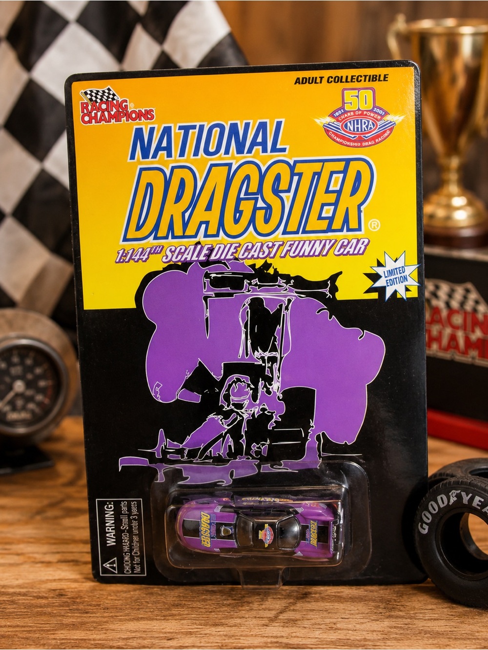 Source Unknown National Dragster Purple Die-Cast Funny Car